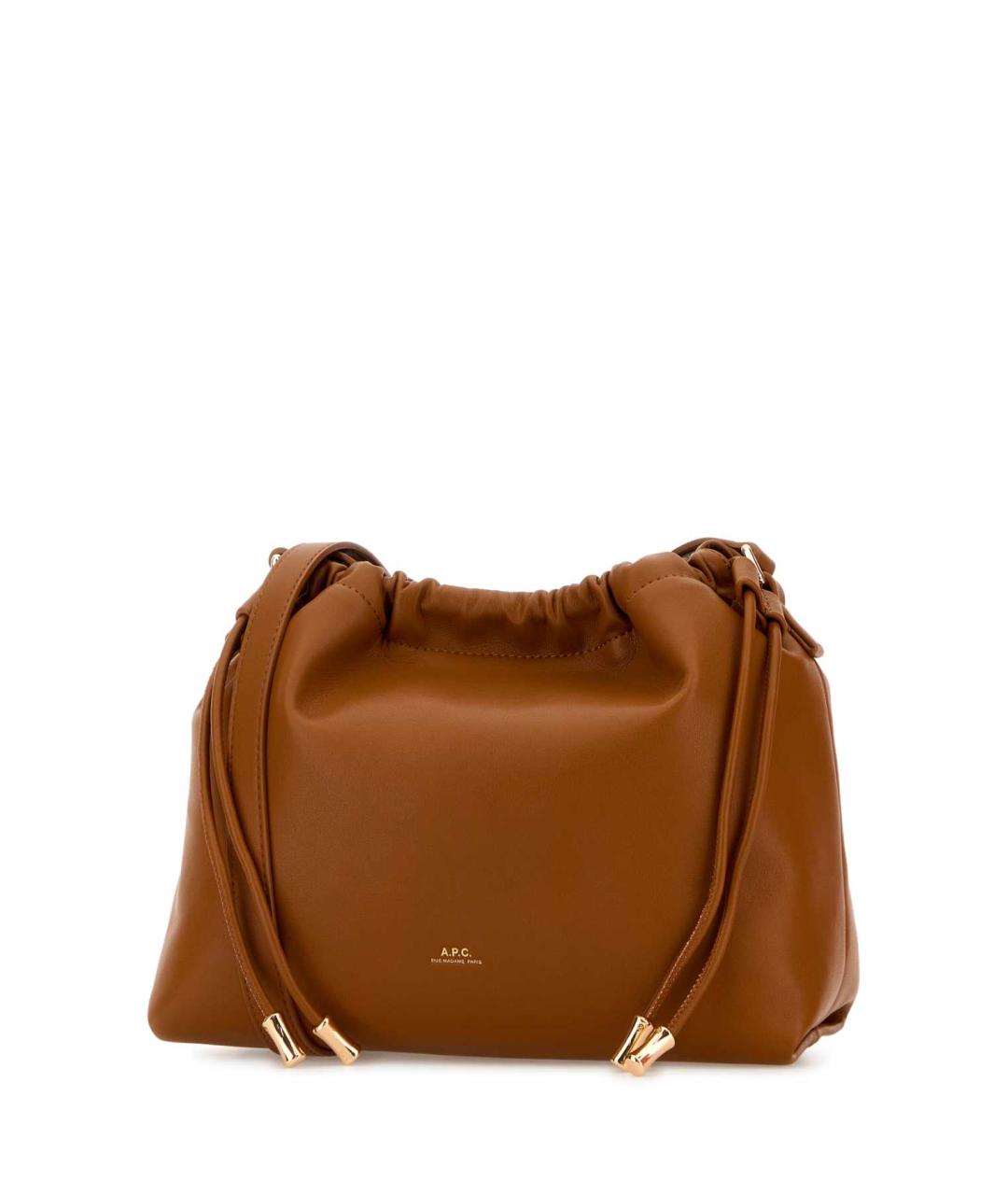A.P.C. Бежевая кожаная сумка через плечо, фото 2
