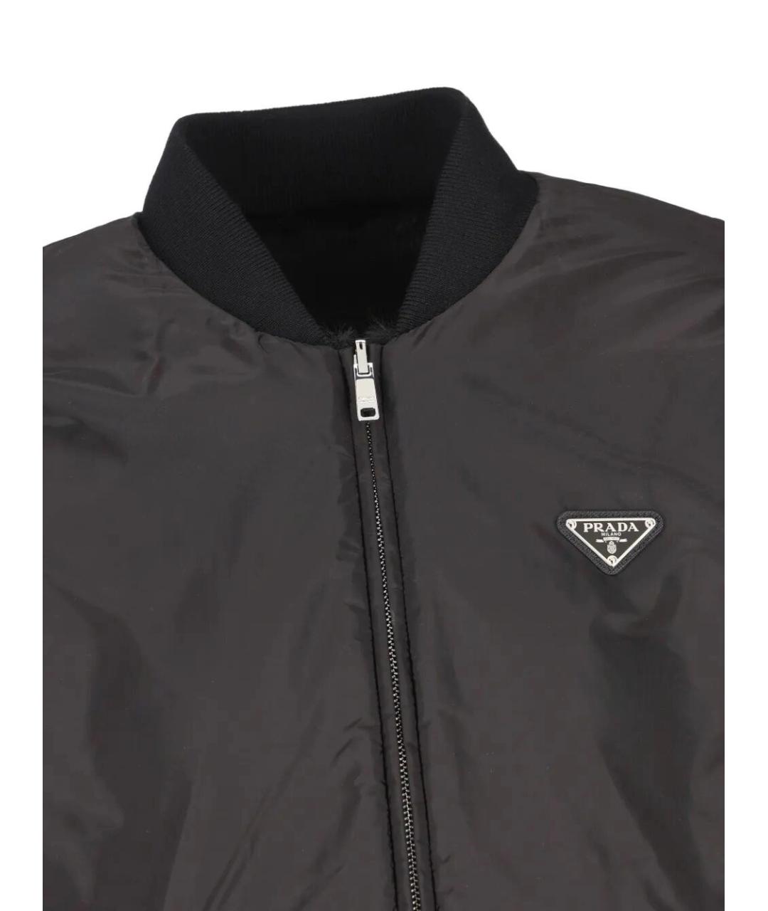 PRADA Черная полиамидовая куртка, фото 3