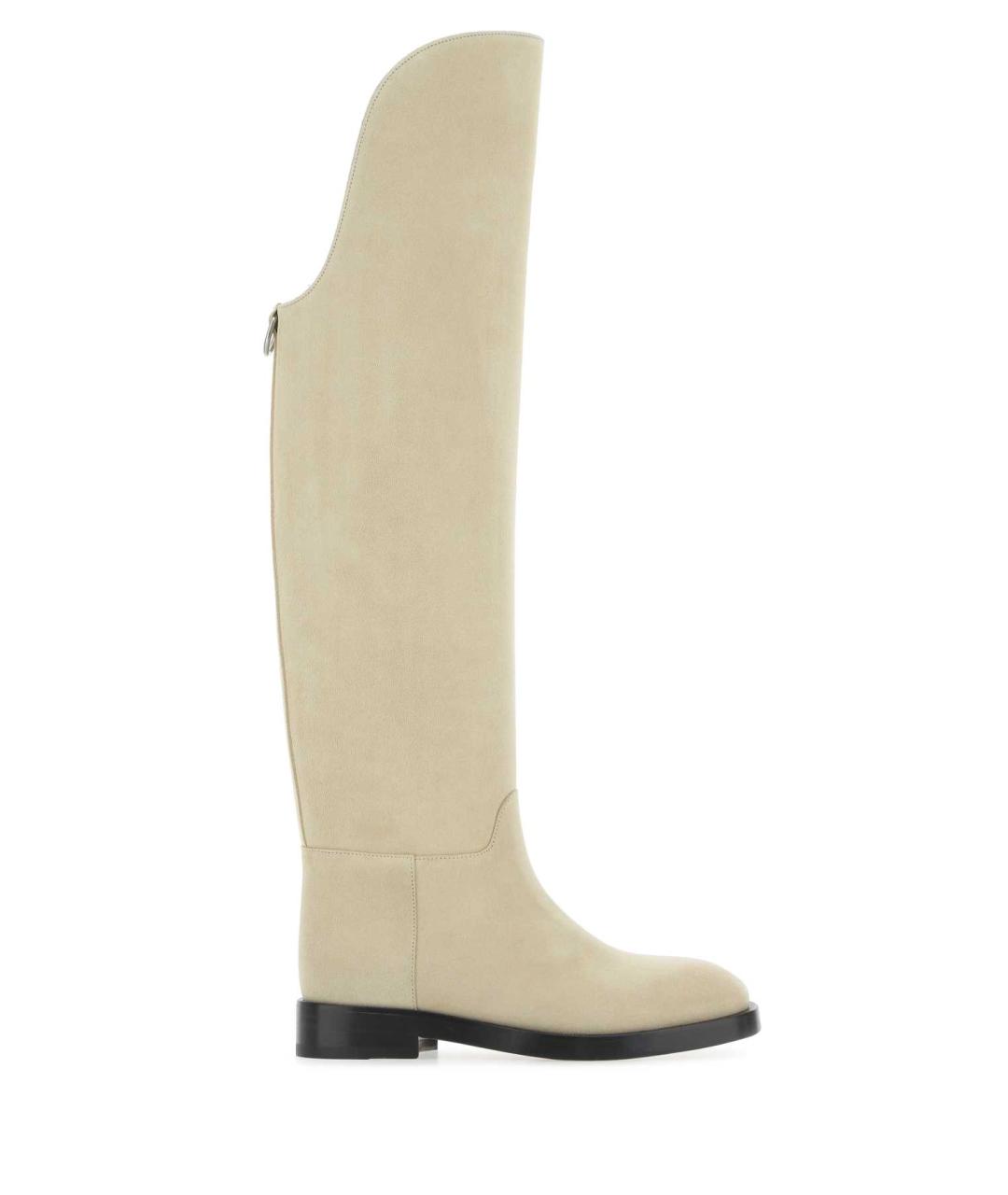 DURAZZI Бежевые кожаные сапоги, фото 1