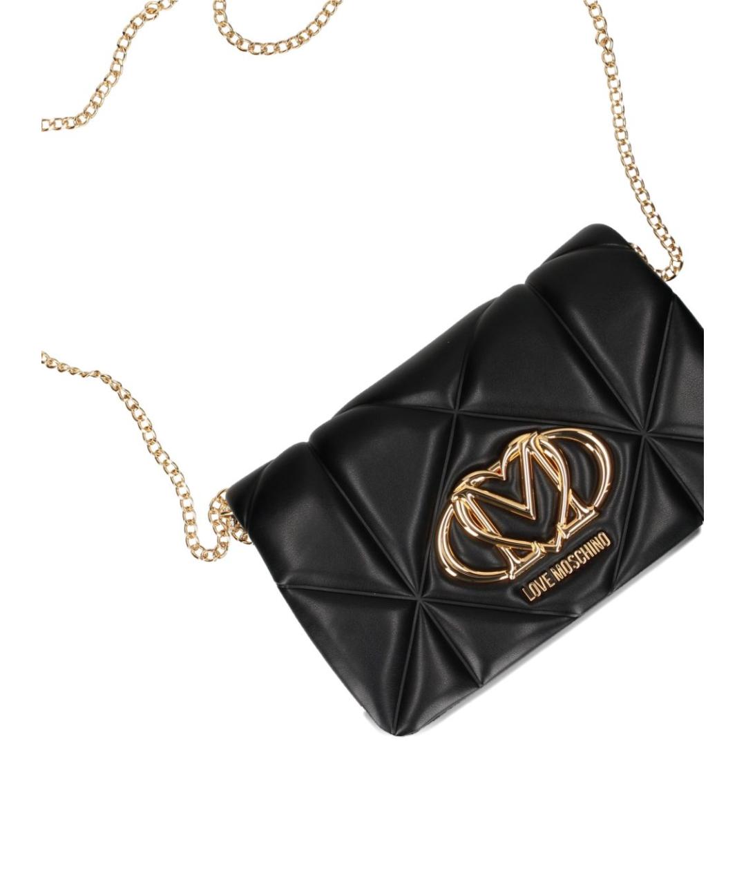 LOVE MOSCHINO Черная сумка через плечо из искусственной кожи, фото 2