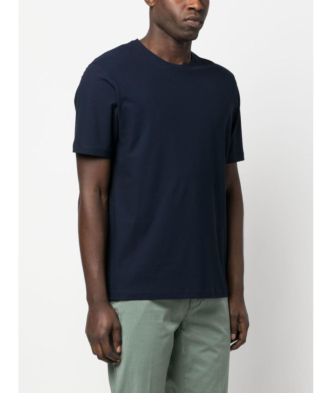 HERNO Синяя хлопковая футболка, фото 3