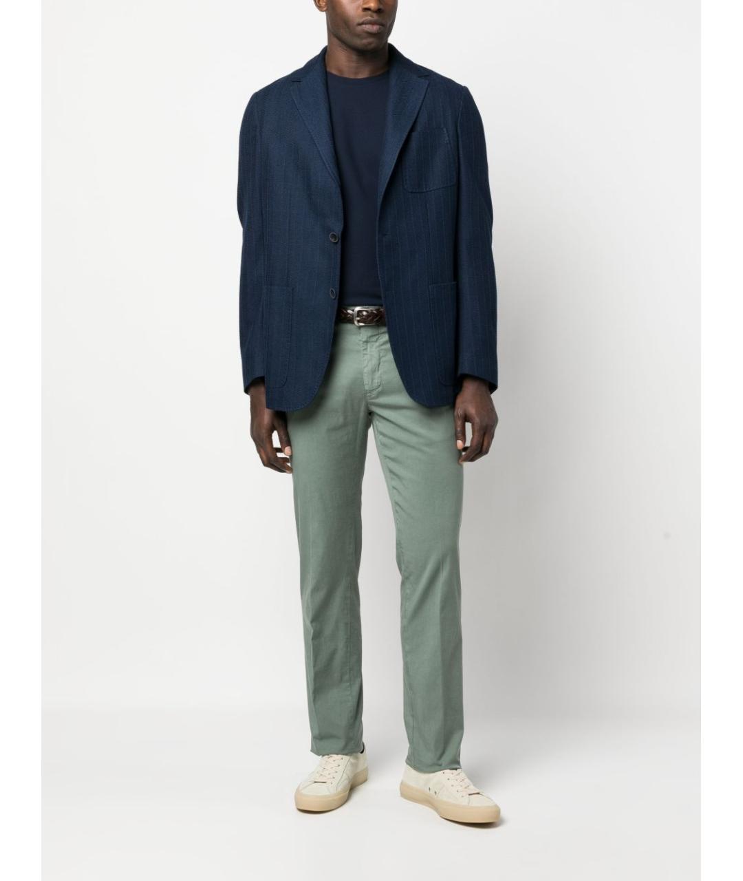 HERNO Синяя хлопковая футболка, фото 5