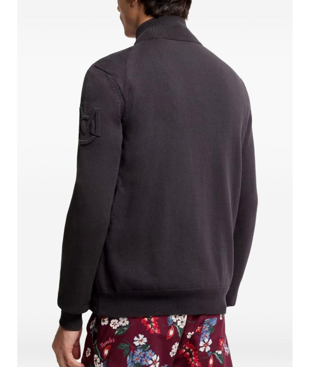 MONCLER Синий полиэстеровый джемпер / свитер, фото 5