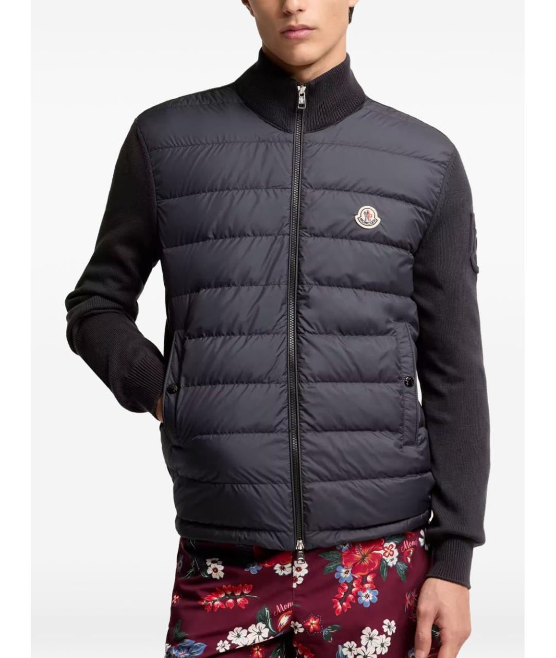 MONCLER Синий полиэстеровый джемпер / свитер, фото 4