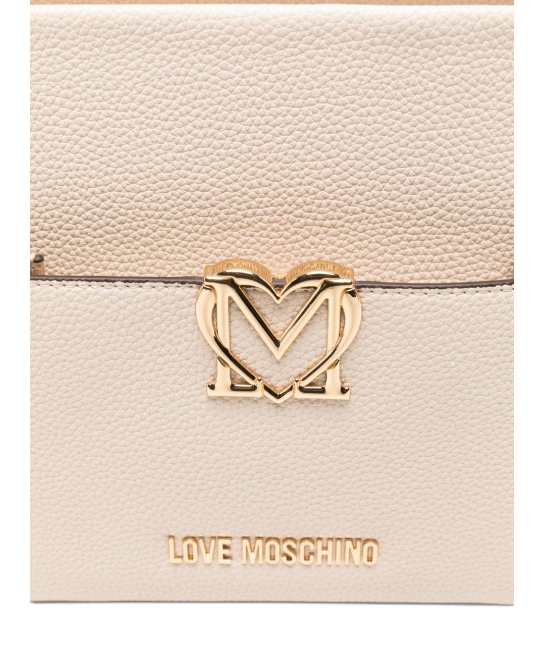 LOVE MOSCHINO Белая сумка с короткими ручками из искусственной кожи, фото 2