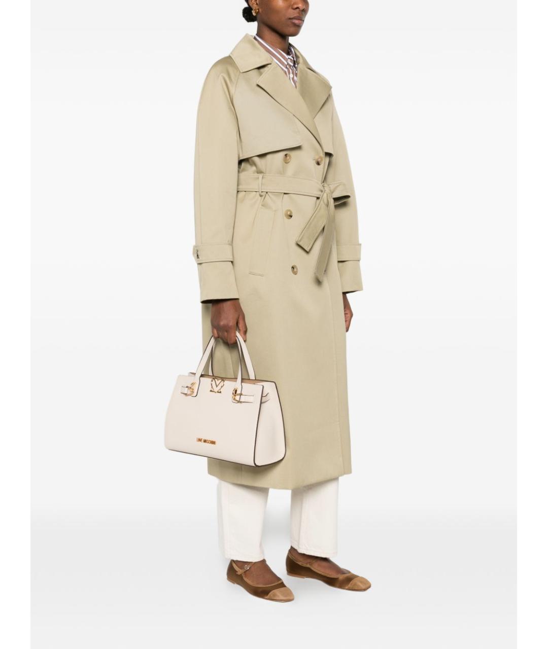 LOVE MOSCHINO Бежевая сумка тоут из искусственной кожи, фото 2