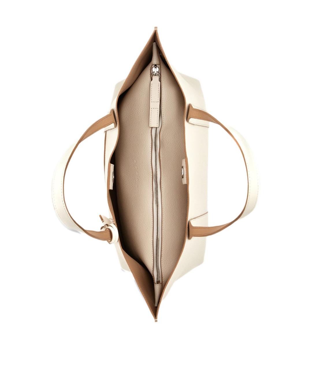 HOGAN Бежевая кожаная сумка тоут, фото 2