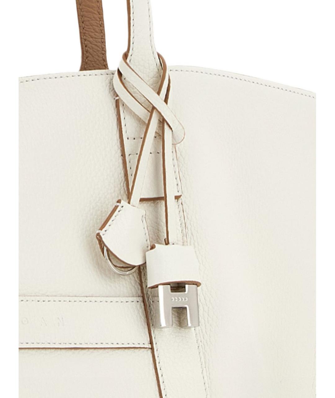 HOGAN Бежевая кожаная сумка тоут, фото 3