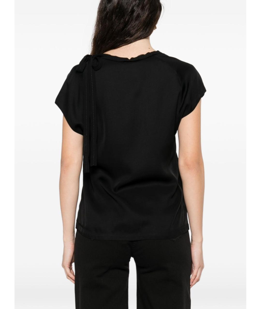 PINKO Черная вискозная блузы, фото 4