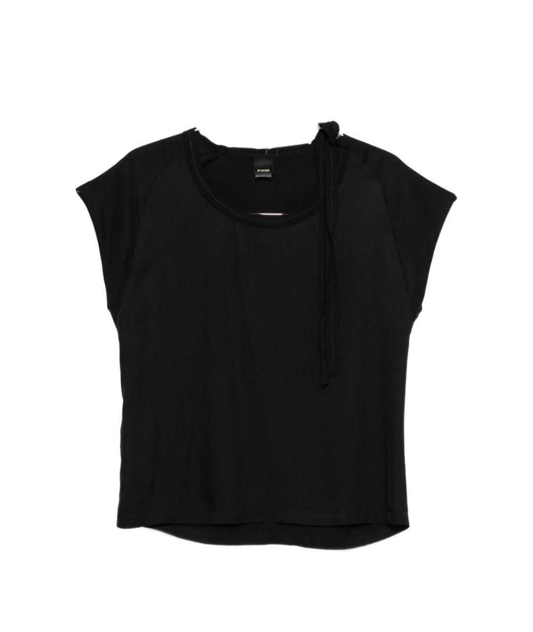 PINKO Черная вискозная блузы, фото 1