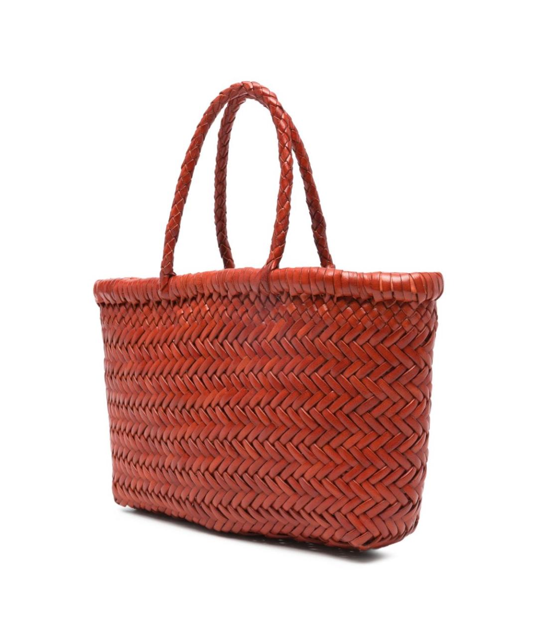 Dragon Diffusion Оранжевая кожаная сумка тоут, фото 5