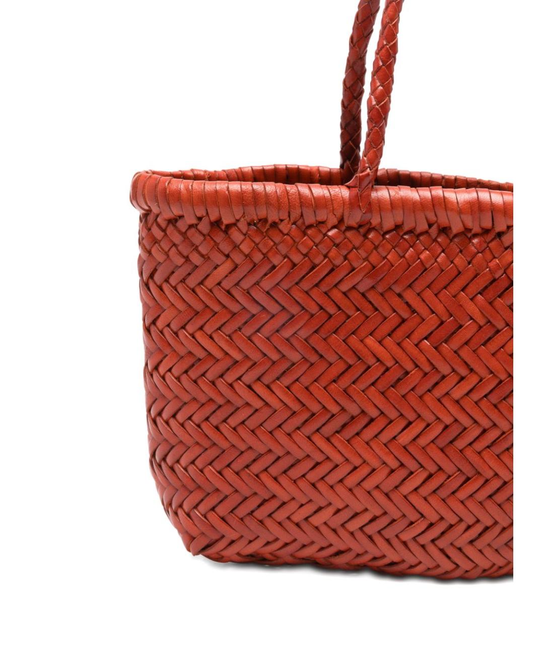 Dragon Diffusion Оранжевая кожаная сумка тоут, фото 3