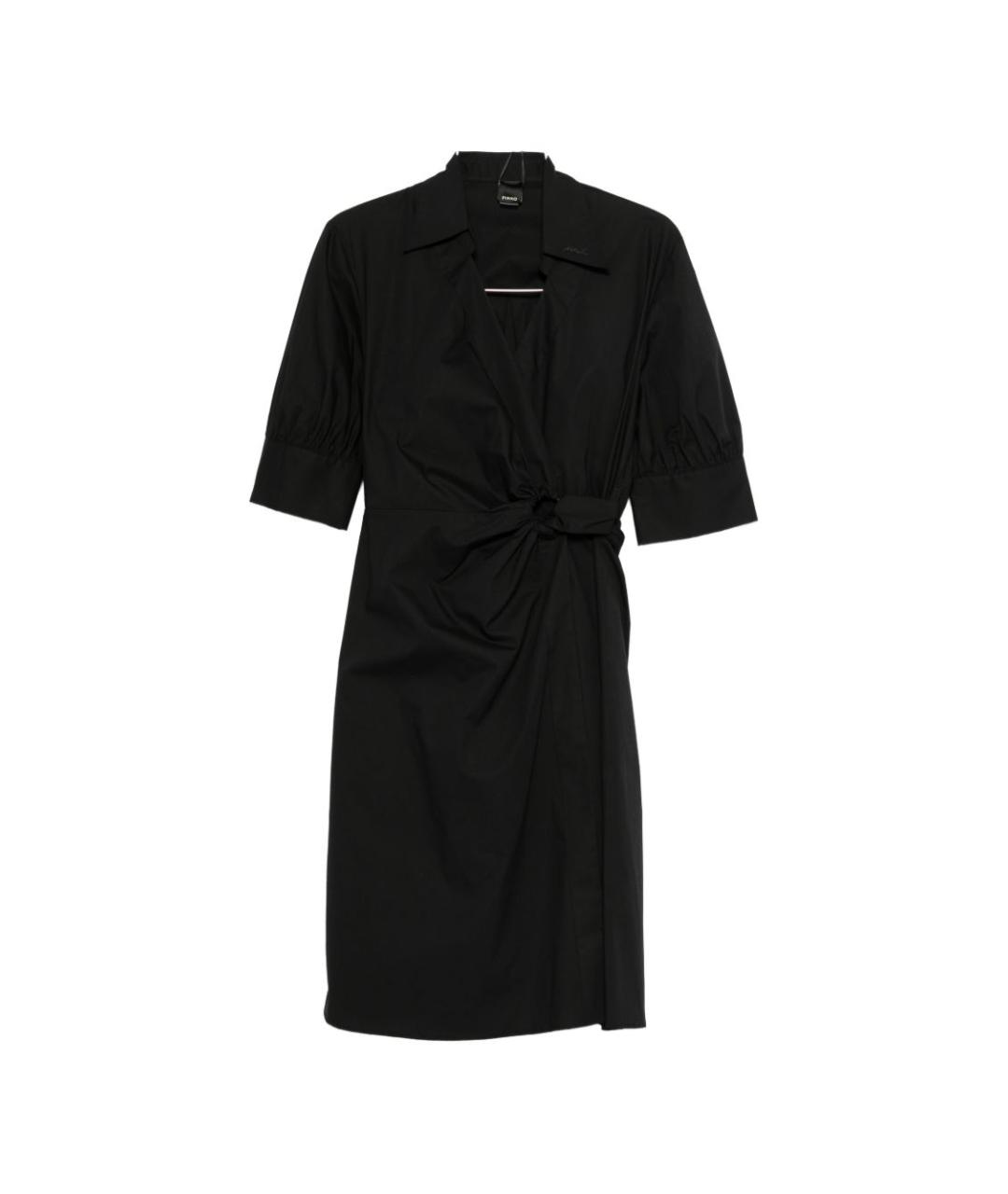 PINKO Черное хлопковое платье, фото 6