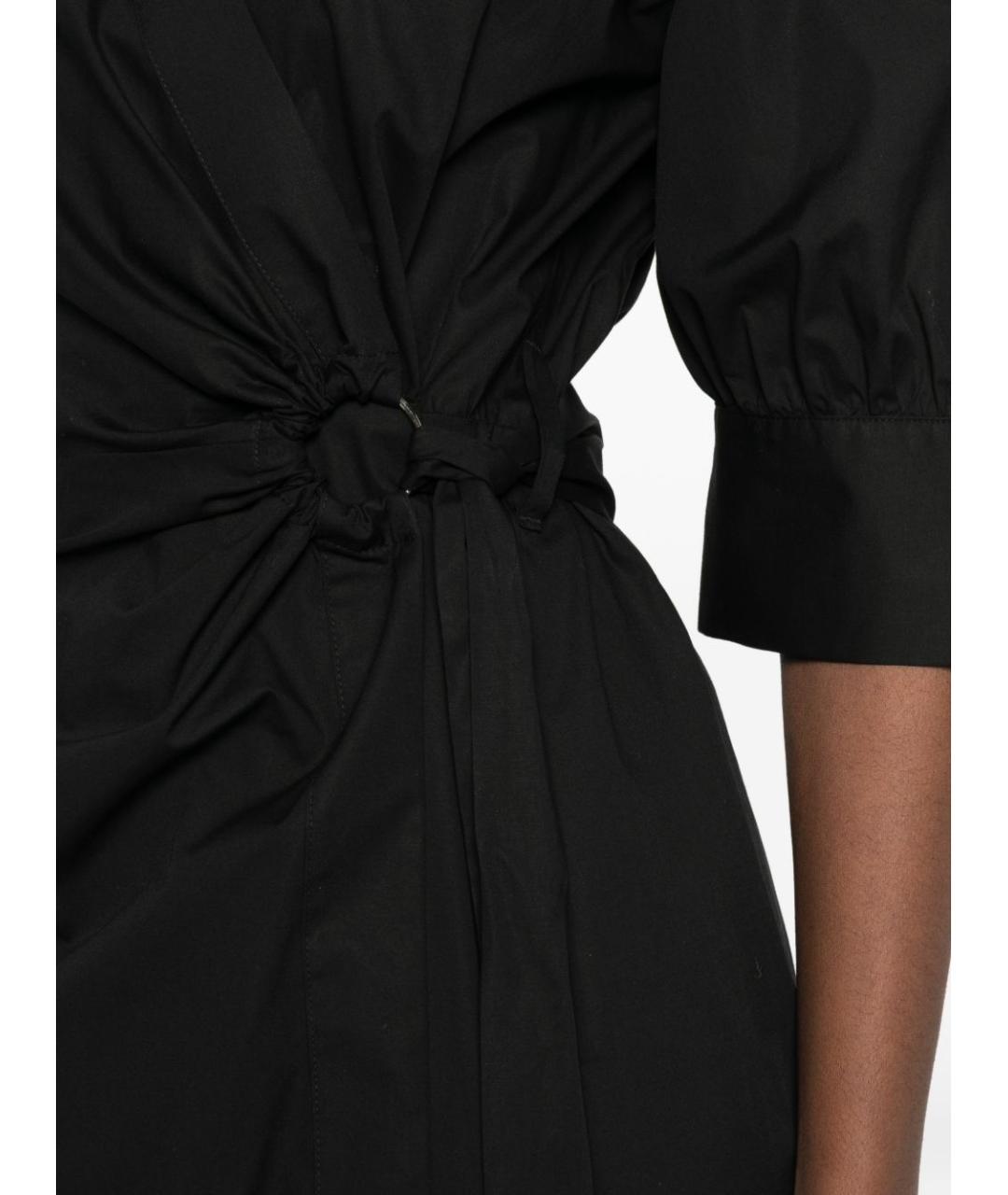 PINKO Черное хлопковое платье, фото 2