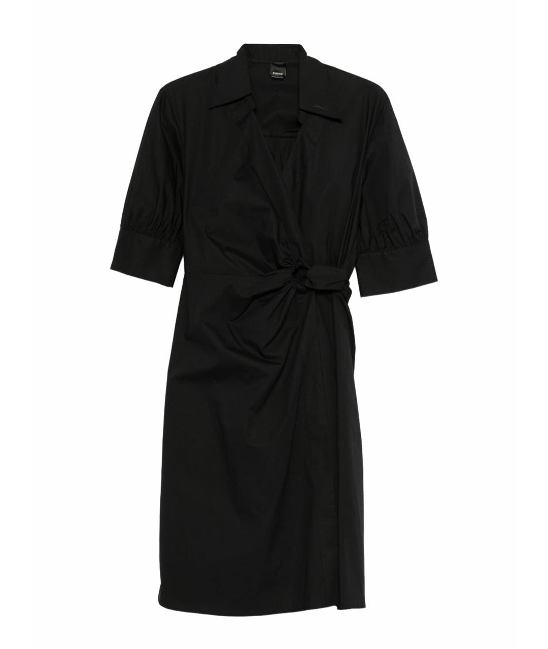 PINKO Черное хлопковое платье, фото 1