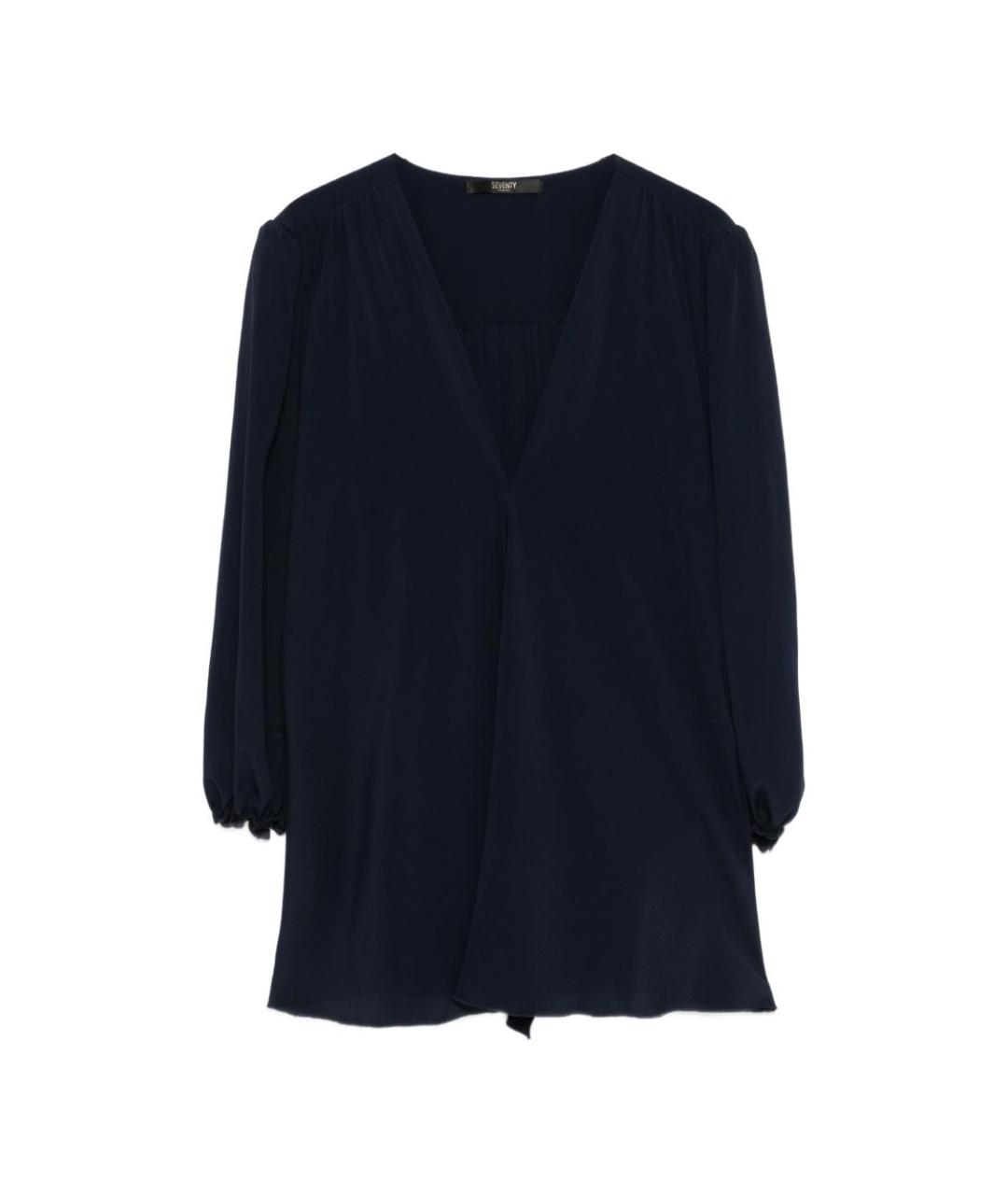 SEVENTY Синяя ацетатная рубашка, фото 1