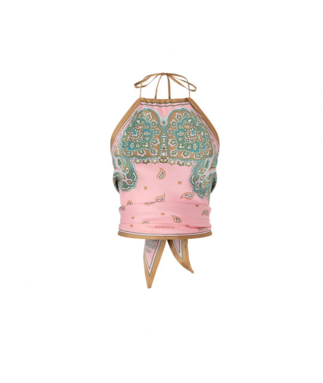 PINKO Розовая вискозная майка, фото 1