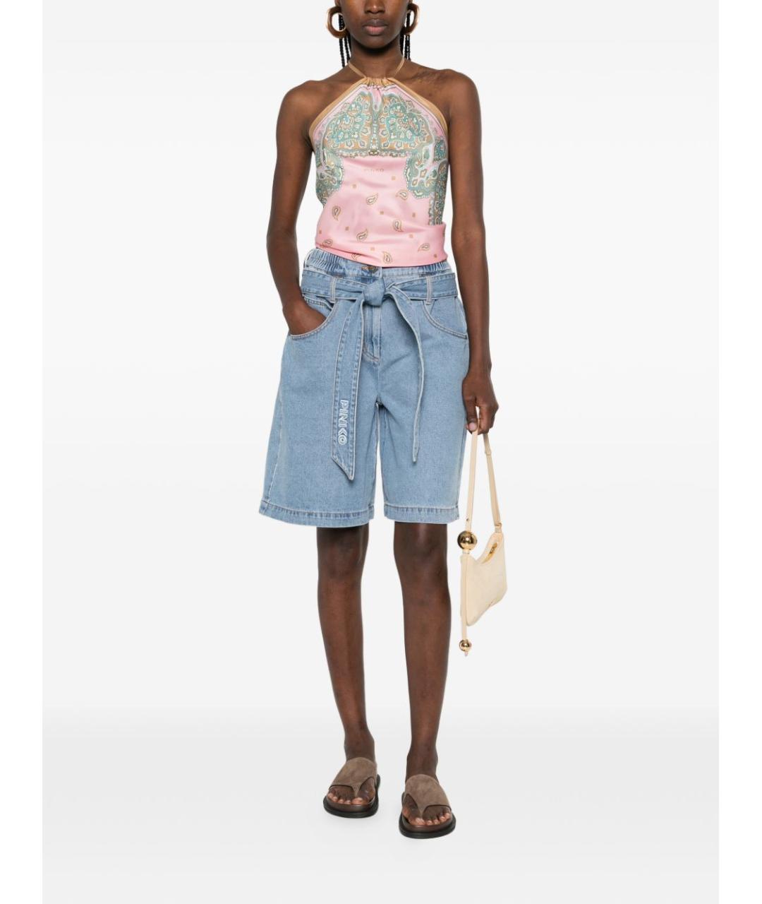 PINKO Розовая вискозная майка, фото 3