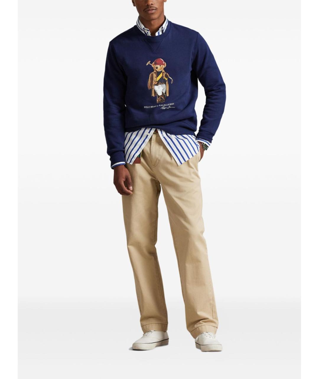 POLO RALPH LAUREN Синий хлопковый джемпер / свитер, фото 4