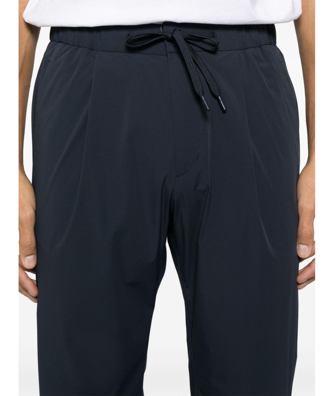 HERNO Синие полиамидовые повседневные брюки, фото 2