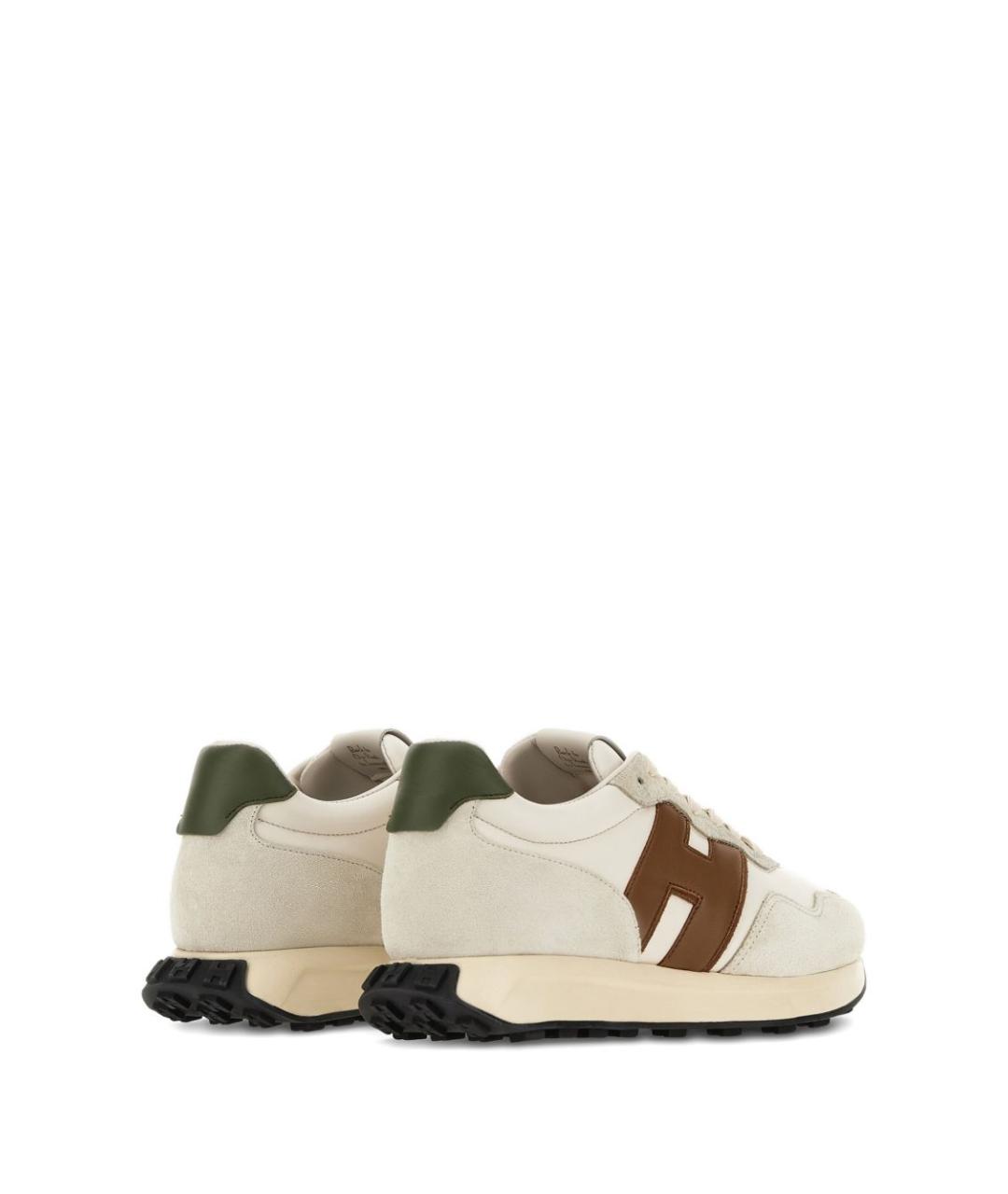 HOGAN Бежевые замшевые низкие кроссовки / кеды, фото 5