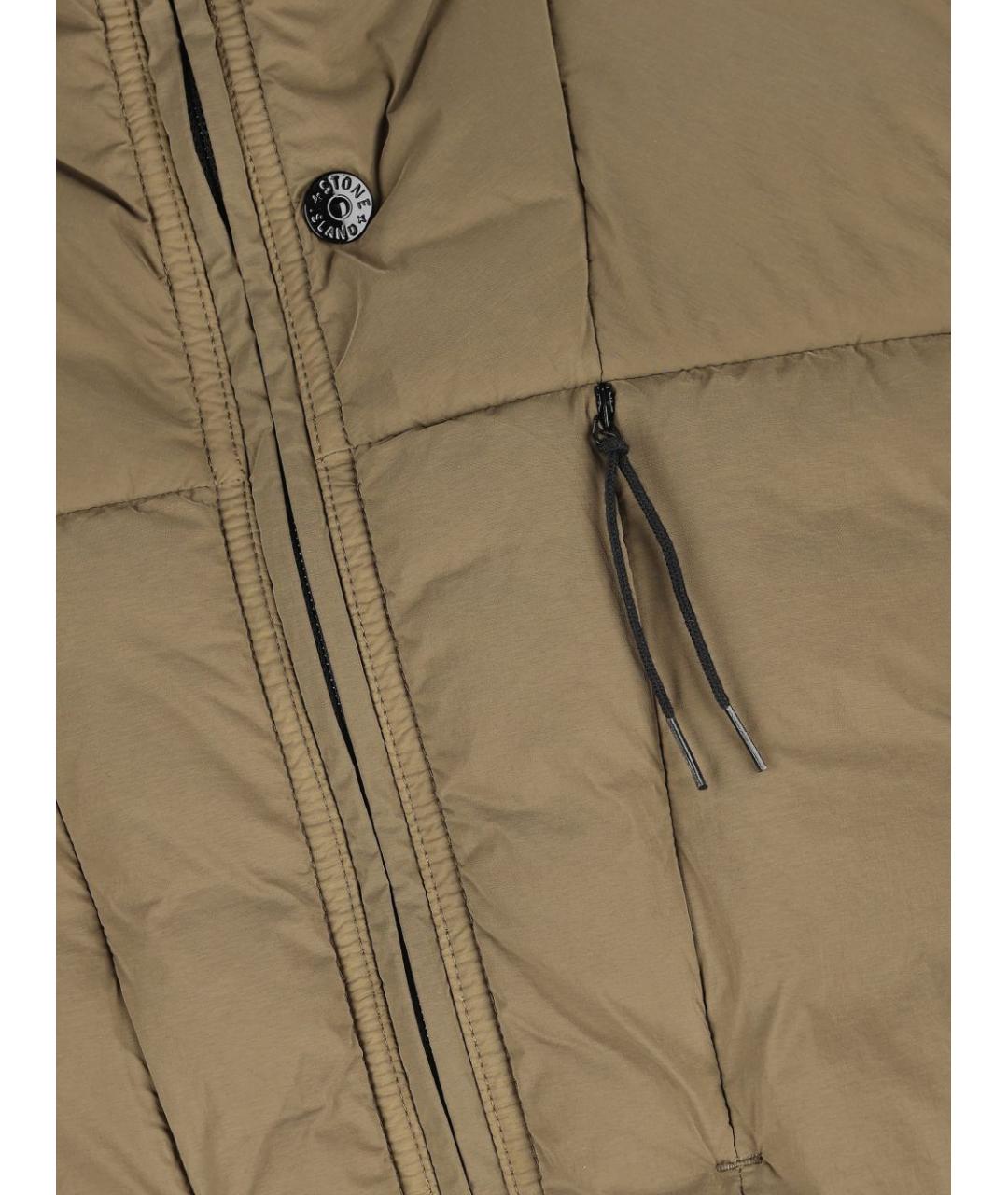 STONE ISLAND Зеленый полиамидовый жилет, фото 3