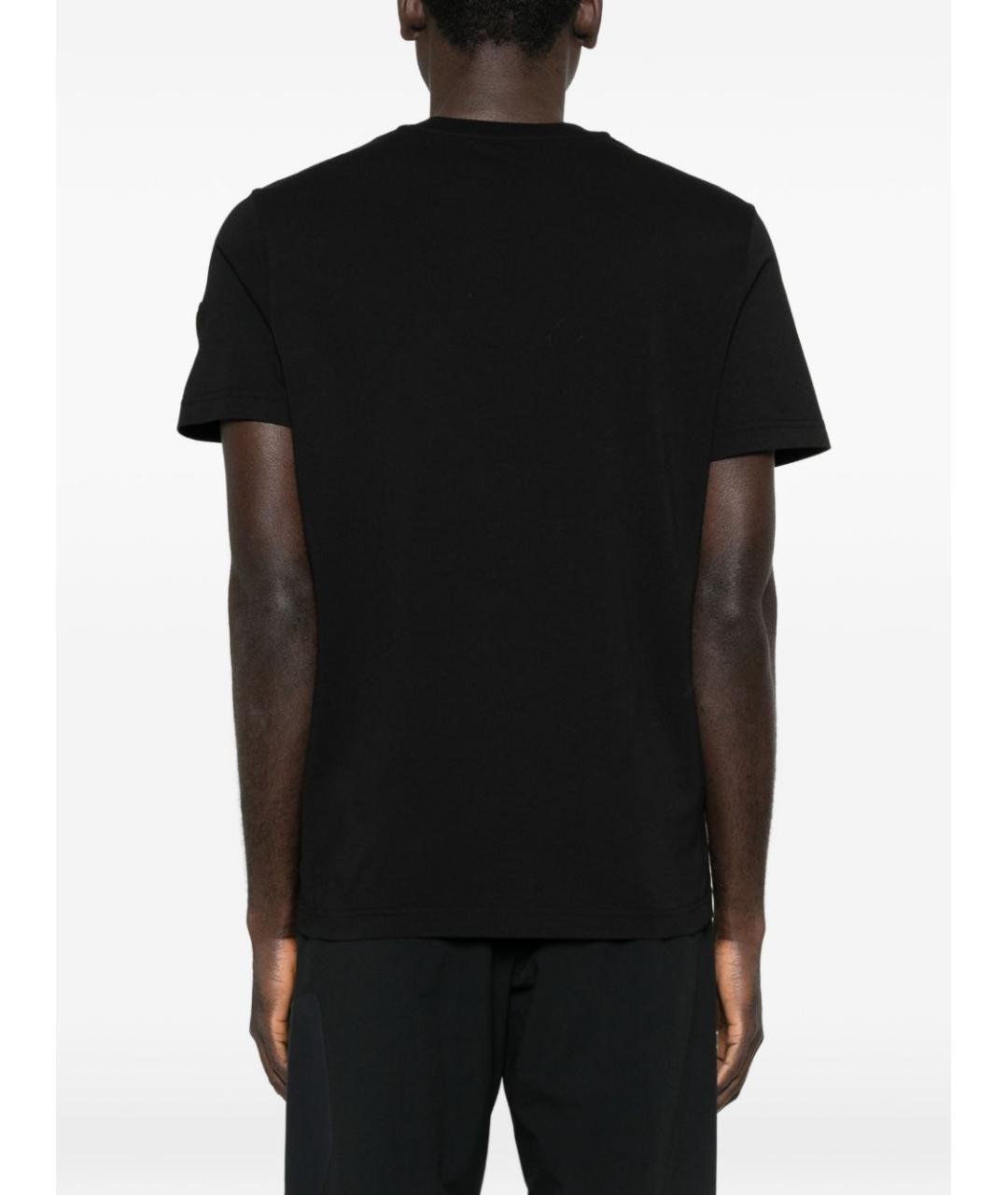 MONCLER Черная хлопковая футболка, фото 3