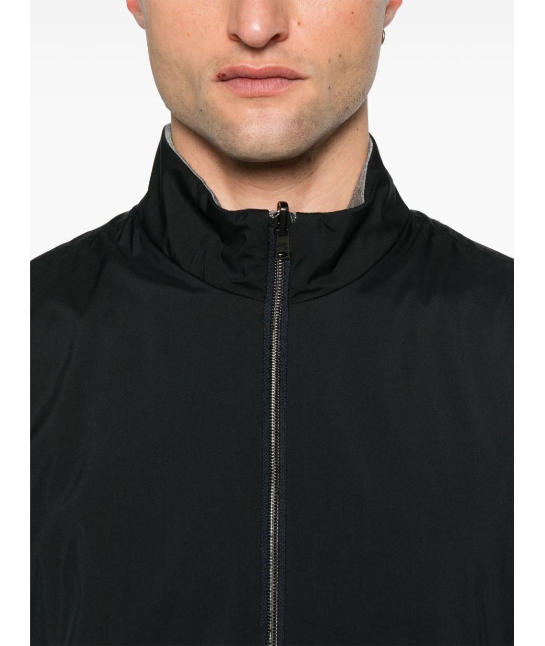 HERNO Синяя полиэстеровая куртка, фото 5