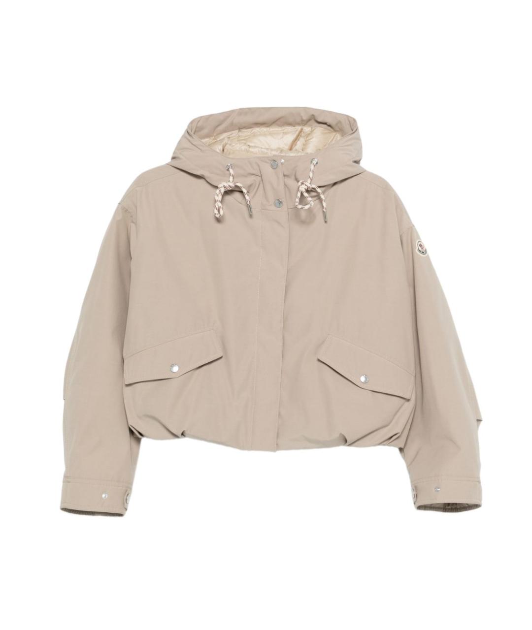 MONCLER Серая полиэстеровая куртка, фото 1