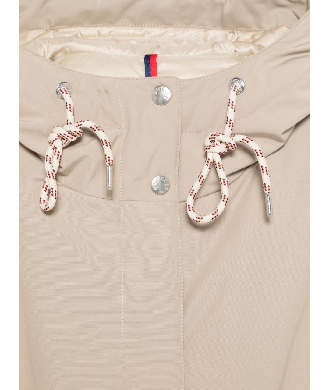 MONCLER Серая полиэстеровая куртка, фото 3