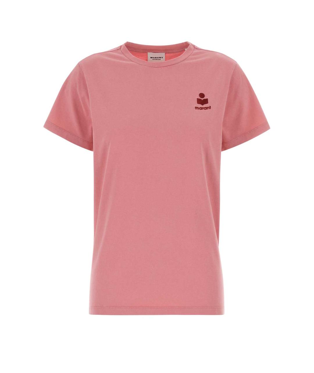 ISABEL MARANT Розовая хлопковая футболка, фото 1