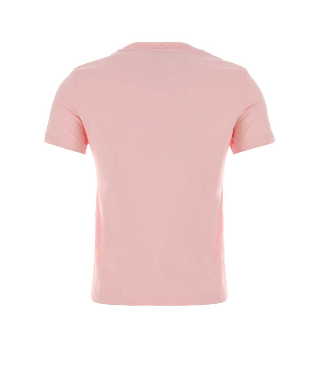 CASABLANCA Розовая хлопковая футболка, фото 2