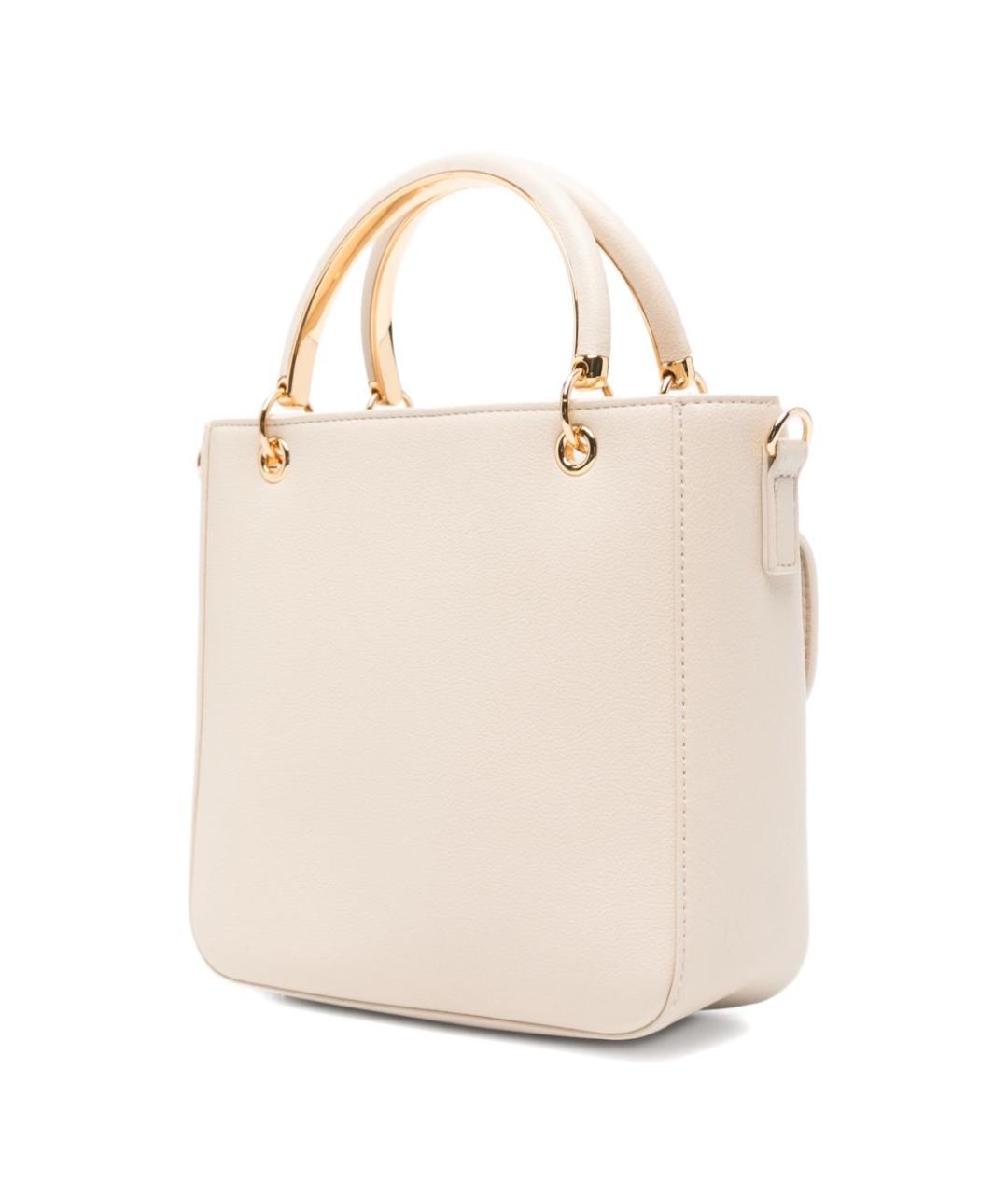 LOVE MOSCHINO Бежевая сумка тоут из искусственной кожи, фото 4