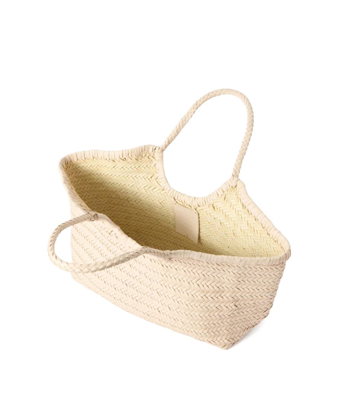 Dragon Diffusion Белая кожаная сумка тоут, фото 3