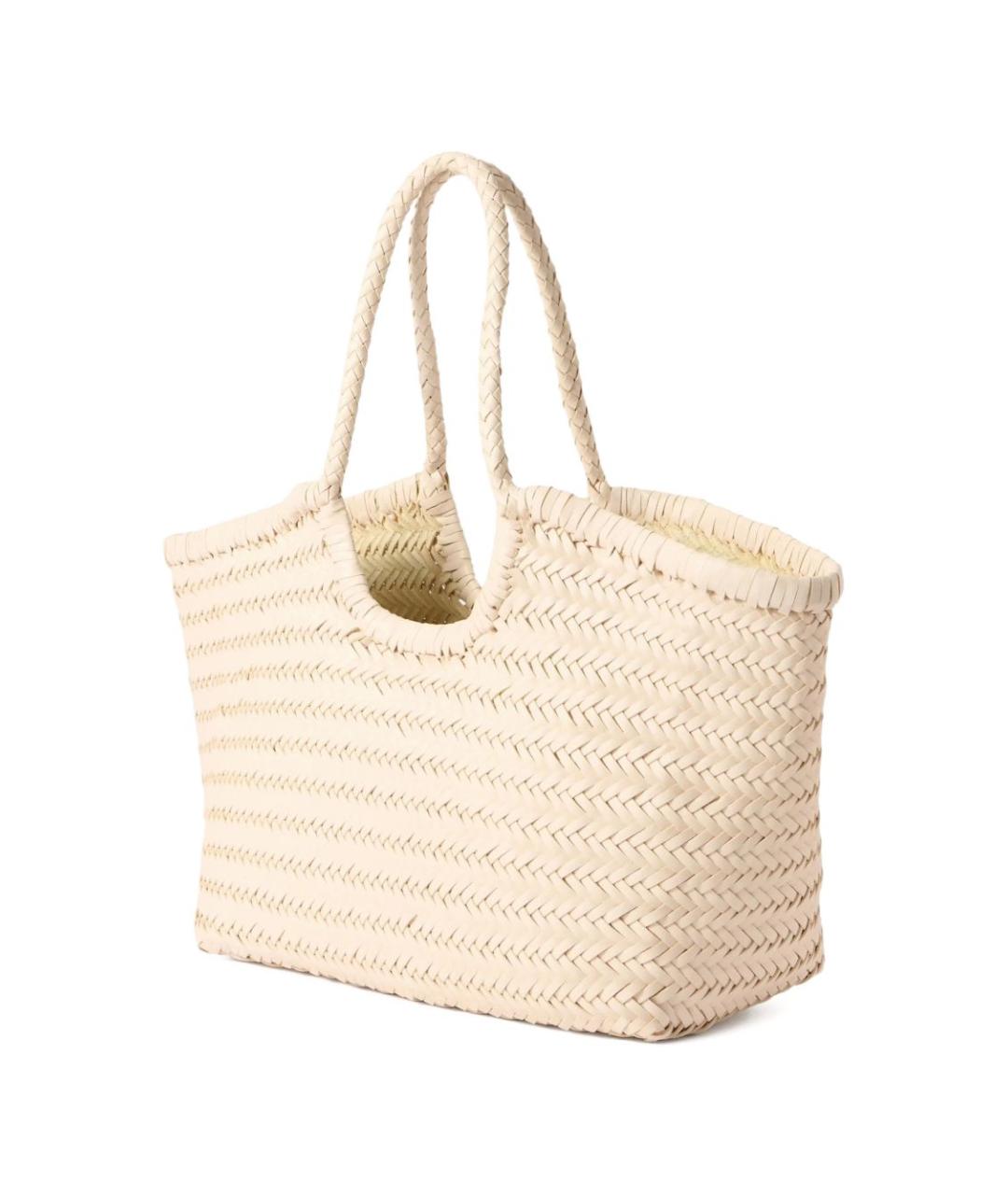 Dragon Diffusion Белая кожаная сумка тоут, фото 2