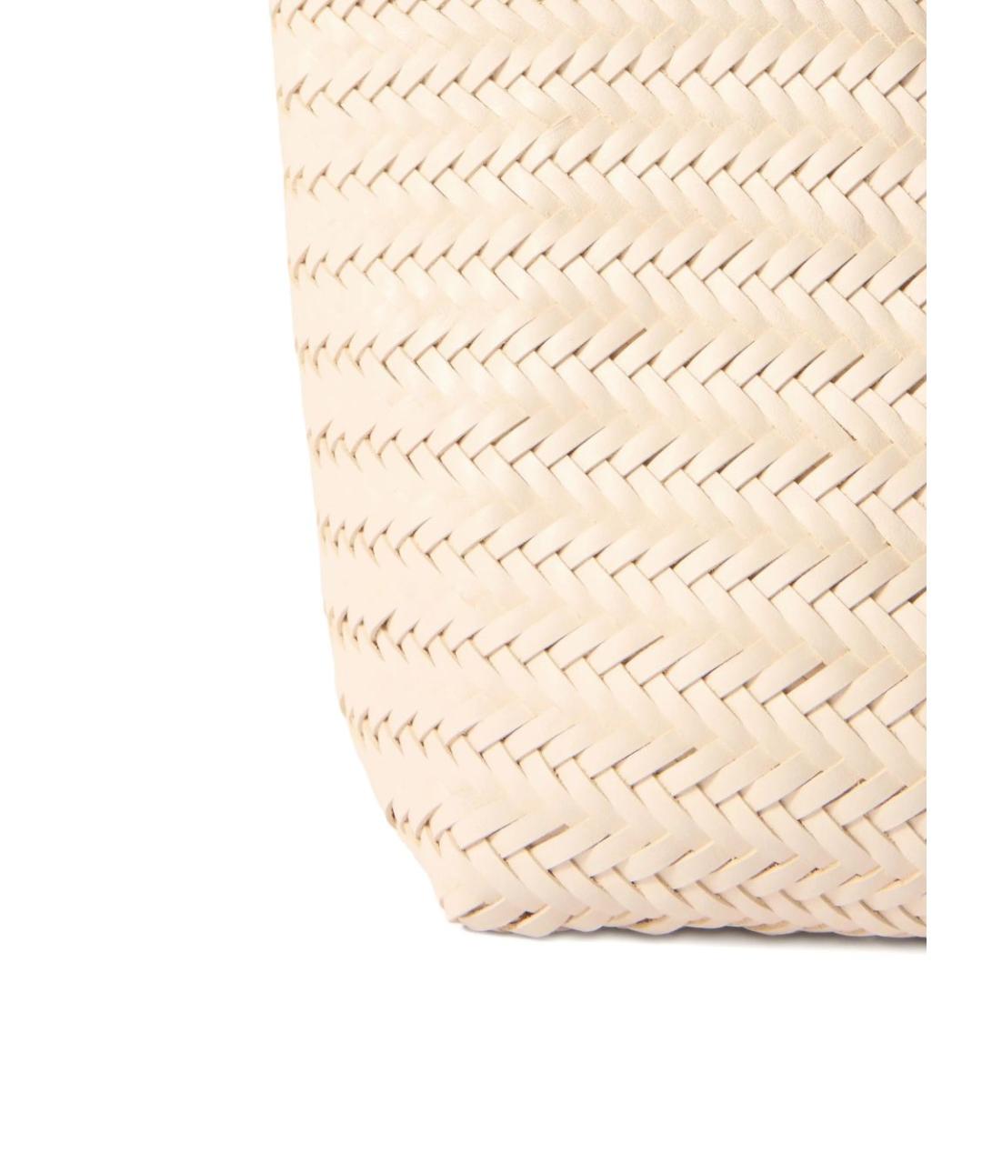 Dragon Diffusion Белая кожаная сумка тоут, фото 4