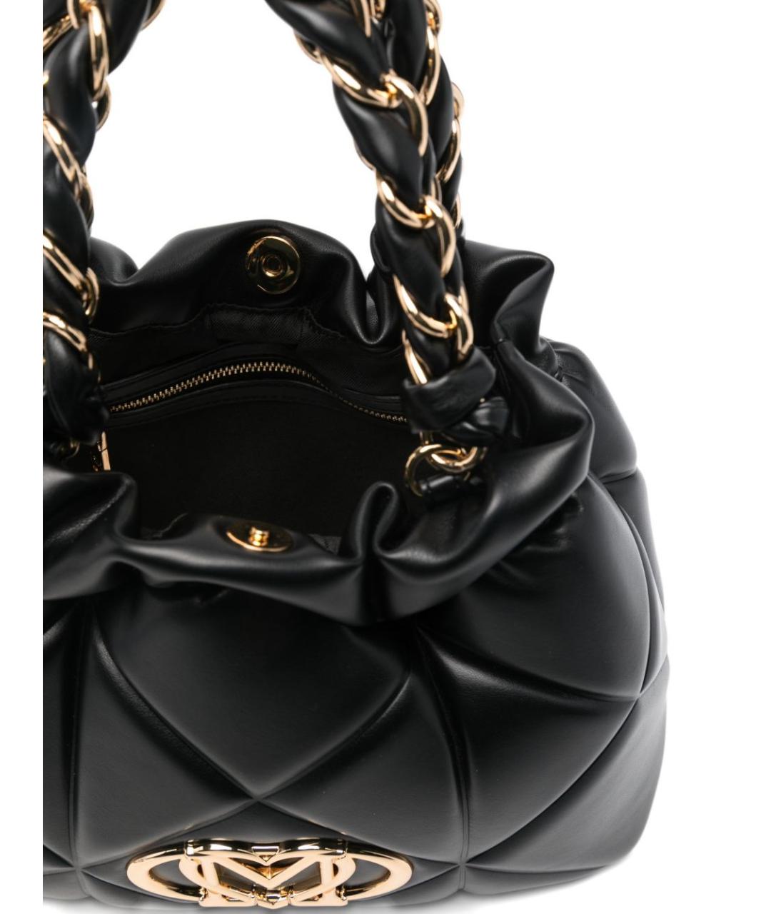 LOVE MOSCHINO Черная сумка с короткими ручками из искусственной кожи, фото 4