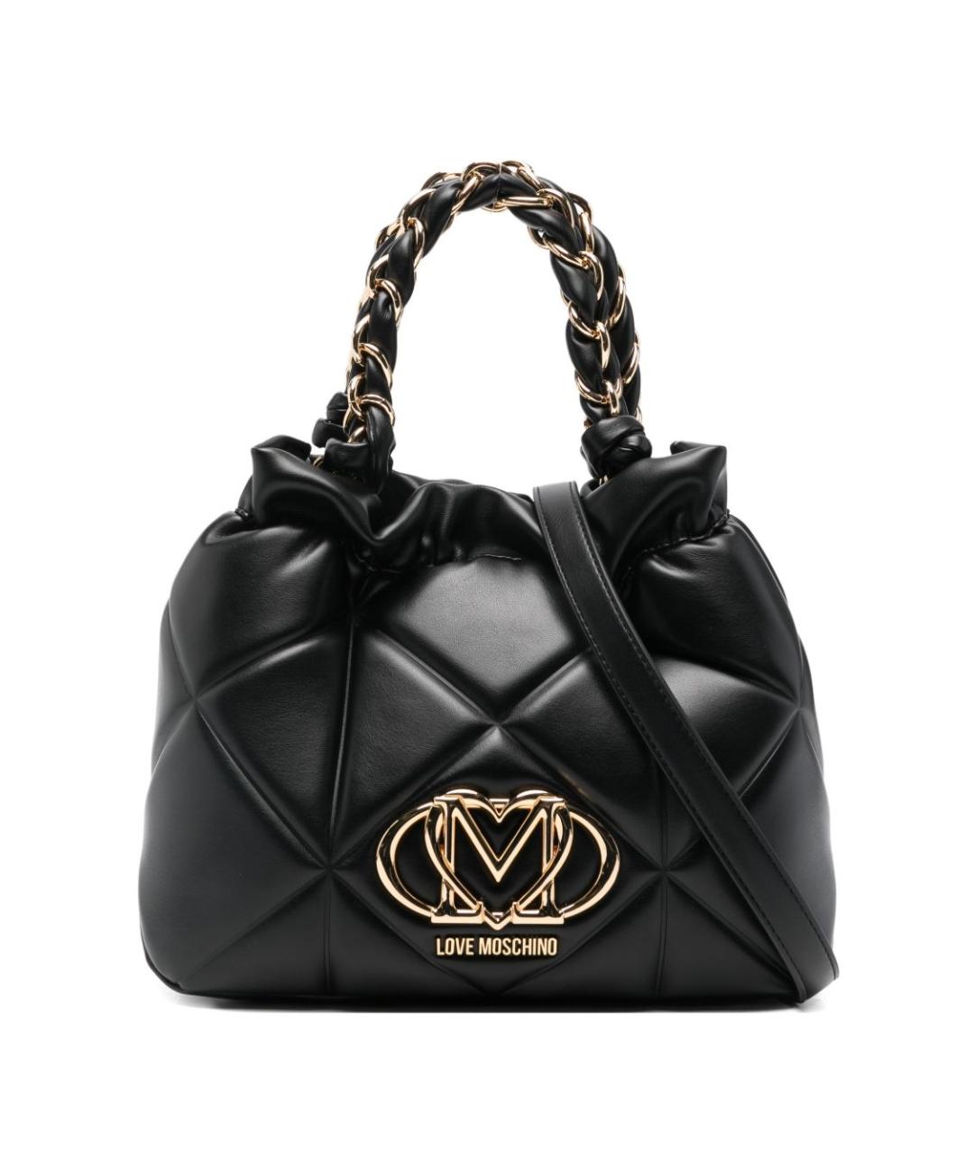 LOVE MOSCHINO Черная сумка с короткими ручками из искусственной кожи, фото 1