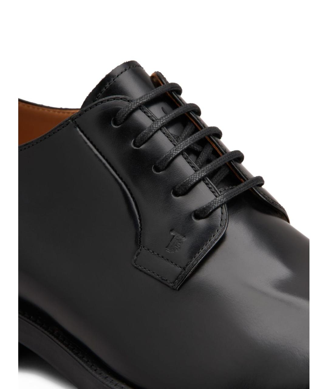 TOD'S Черные кожаные туфли, фото 3