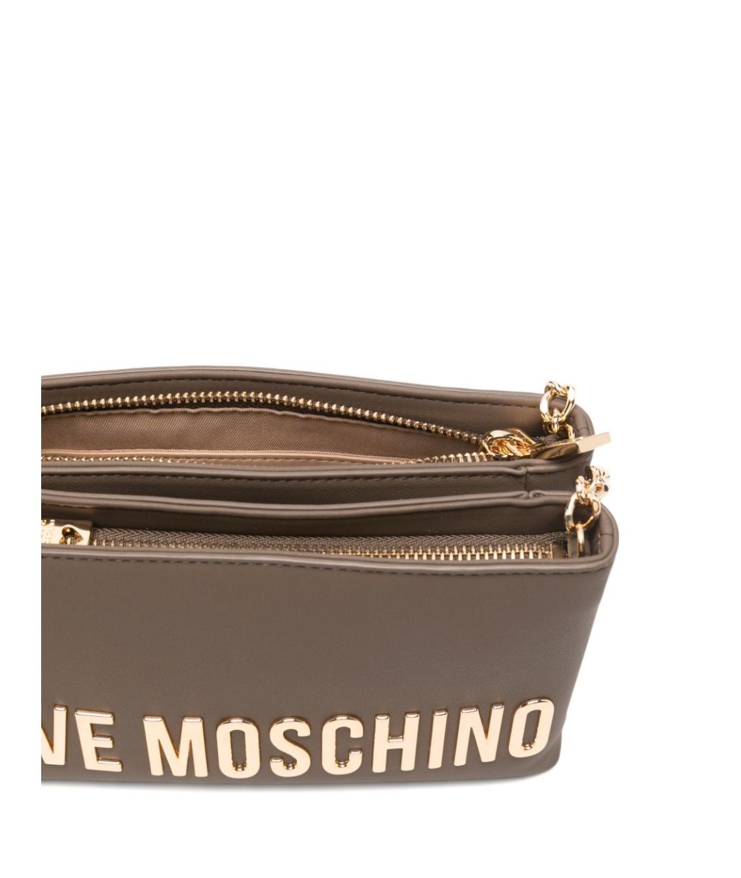 LOVE MOSCHINO Коричневая сумка через плечо из искусственной кожи, фото 2