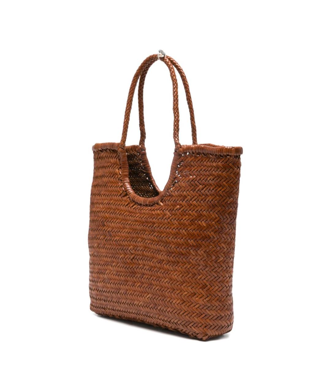 Dragon Diffusion Коричневая кожаная сумка тоут, фото 5