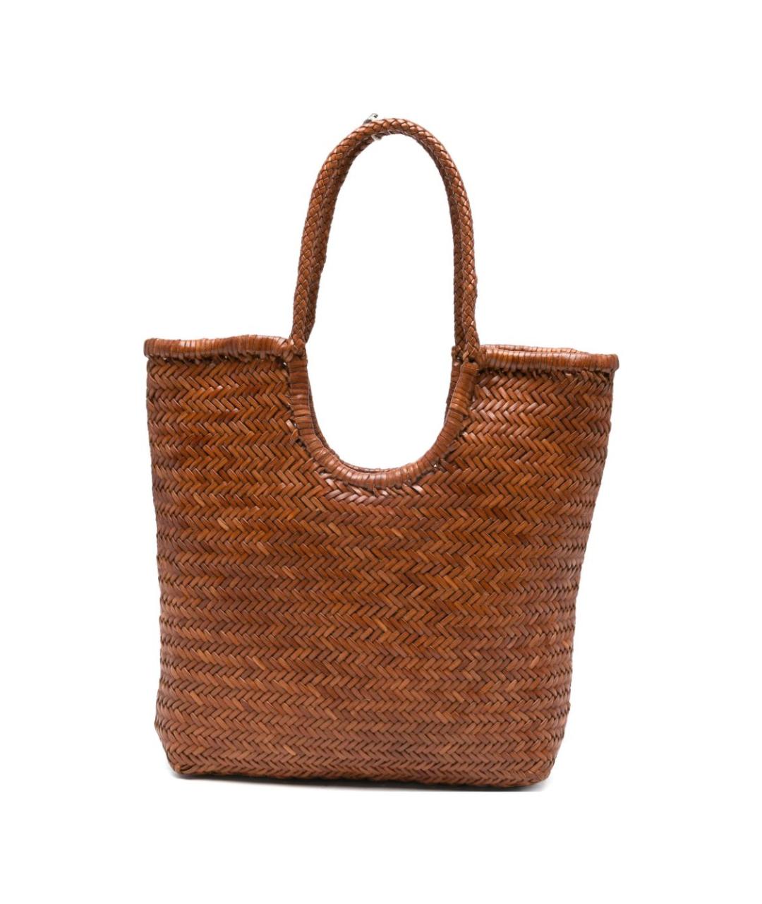 Dragon Diffusion Коричневая кожаная сумка тоут, фото 1