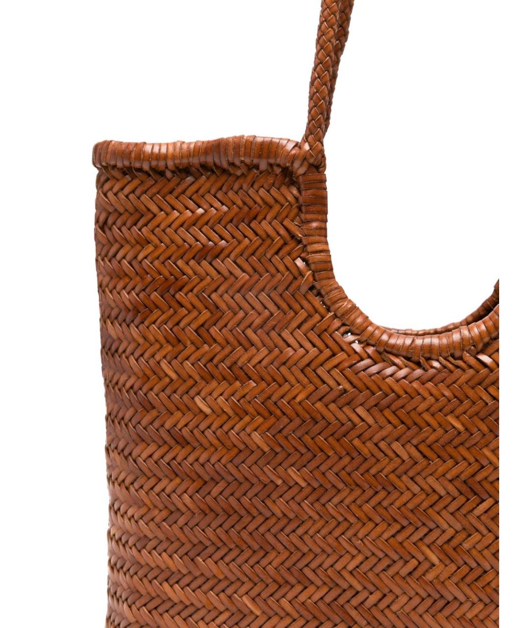 Dragon Diffusion Коричневая кожаная сумка тоут, фото 3