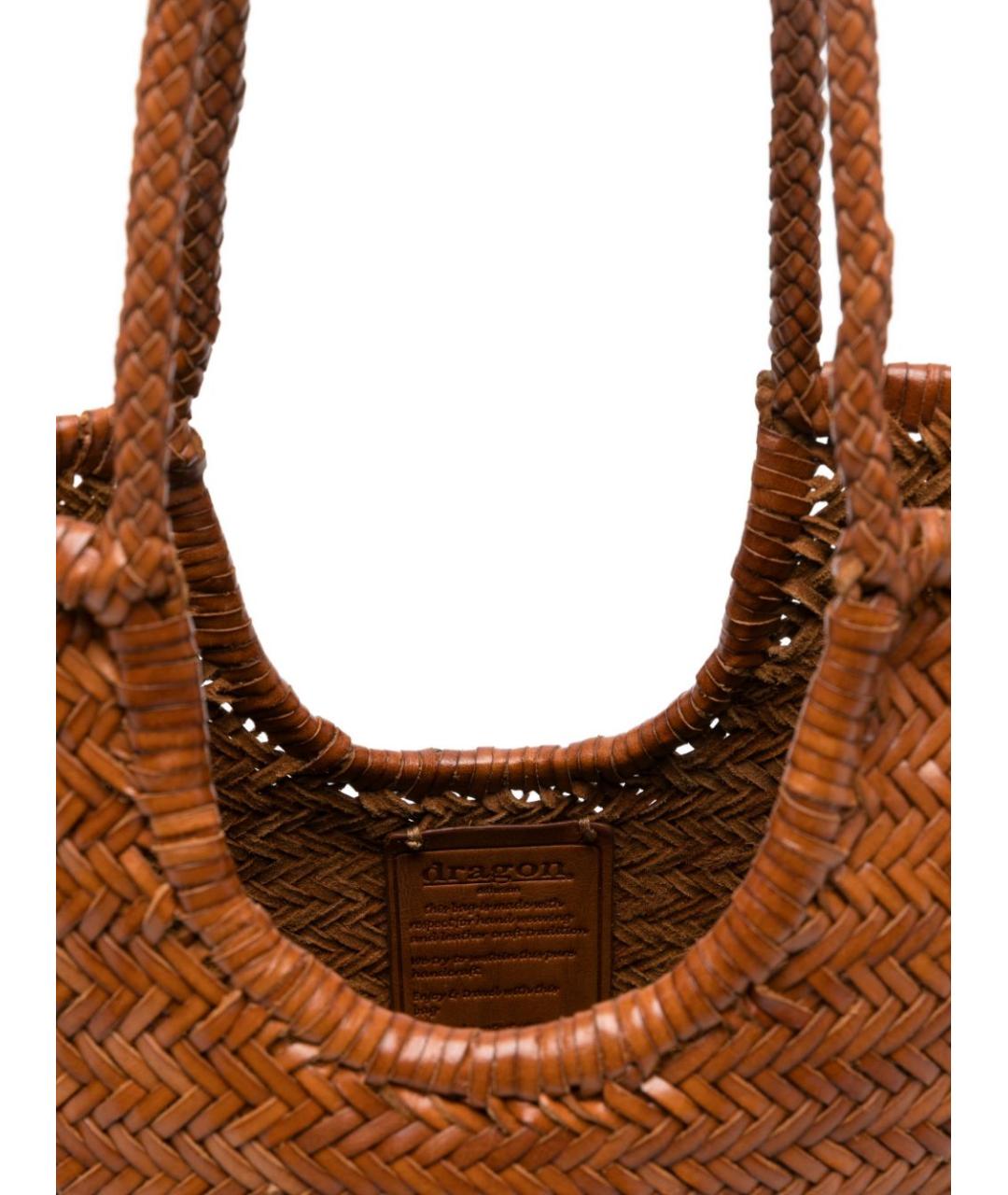 Dragon Diffusion Коричневая кожаная сумка тоут, фото 2