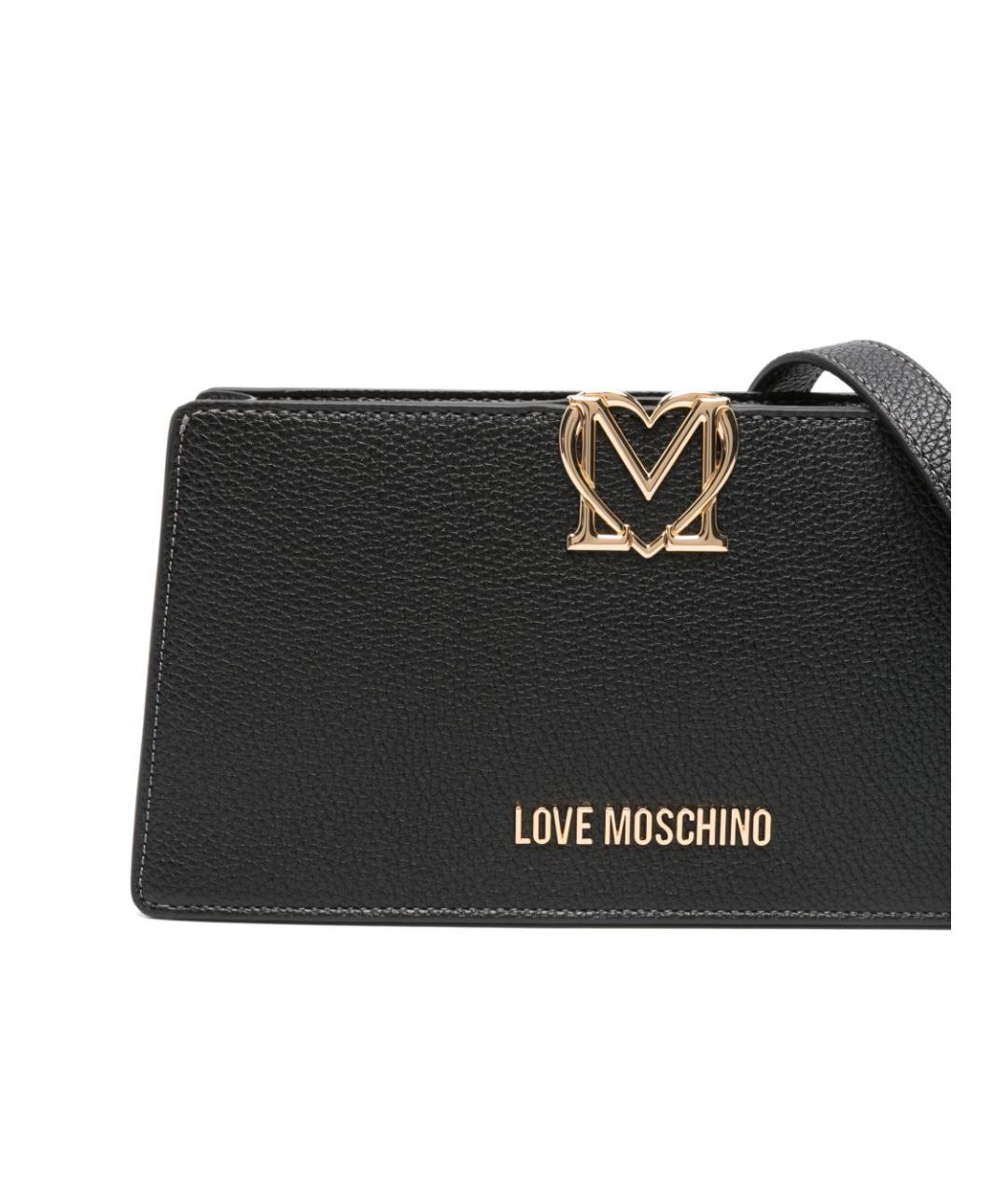 LOVE MOSCHINO Черная сумка через плечо из искусственной кожи, фото 2