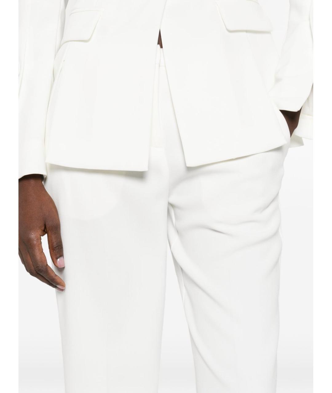 PINKO Белые полиэстеровые прямые брюки, фото 4