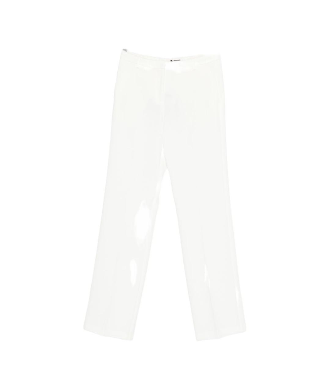 PINKO Белые полиэстеровые прямые брюки, фото 6