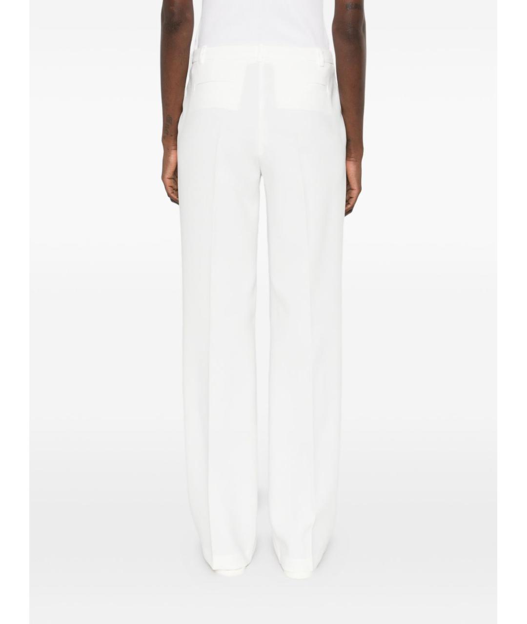 PINKO Белые полиэстеровые прямые брюки, фото 5