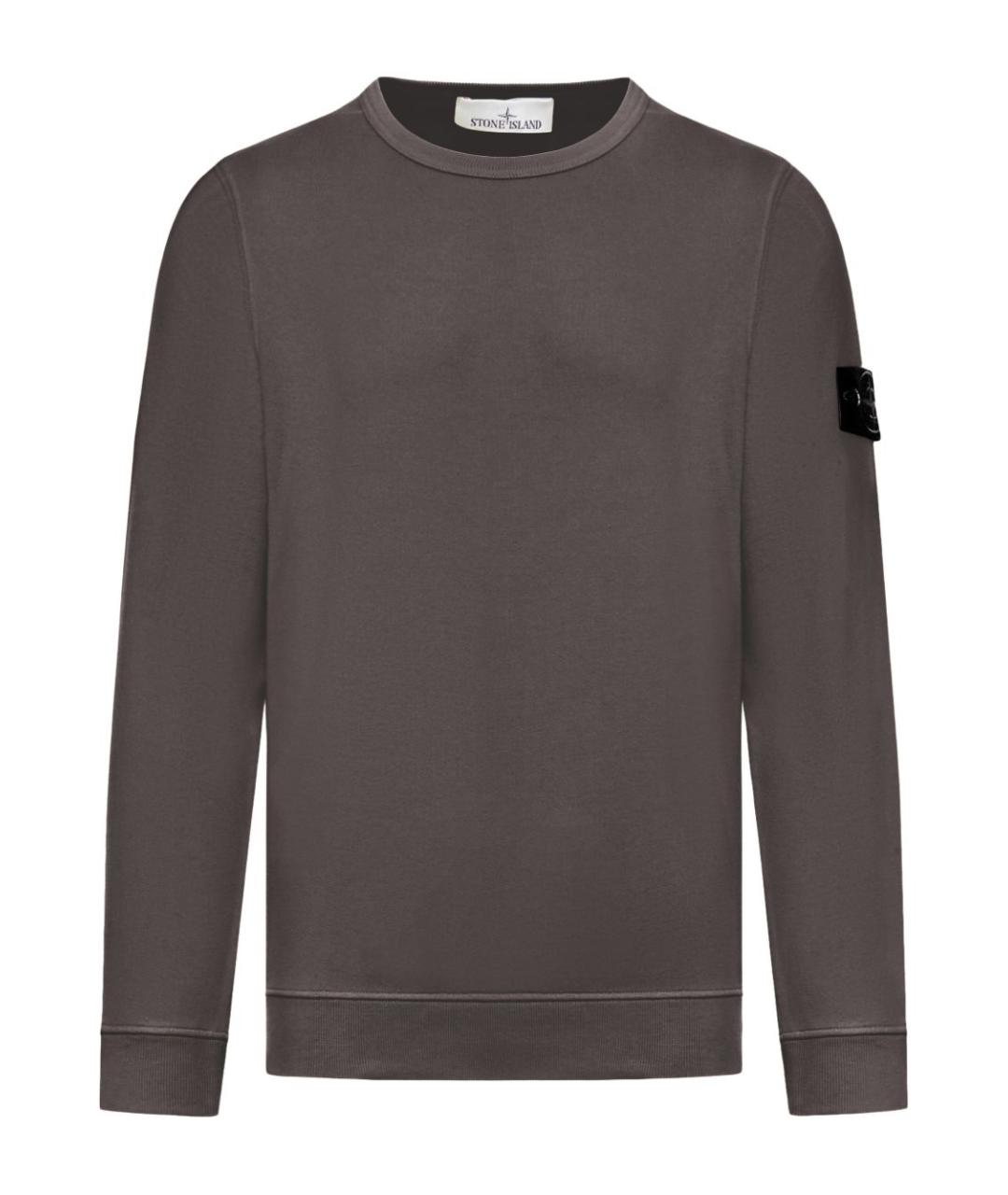 STONE ISLAND Серый хлопковый джемпер / свитер, фото 1