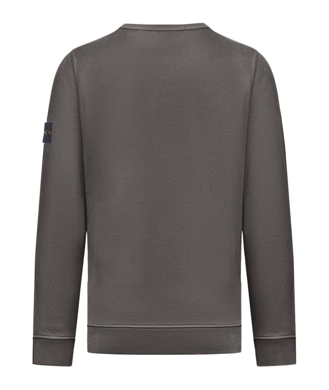 STONE ISLAND Серый хлопковый джемпер / свитер, фото 2